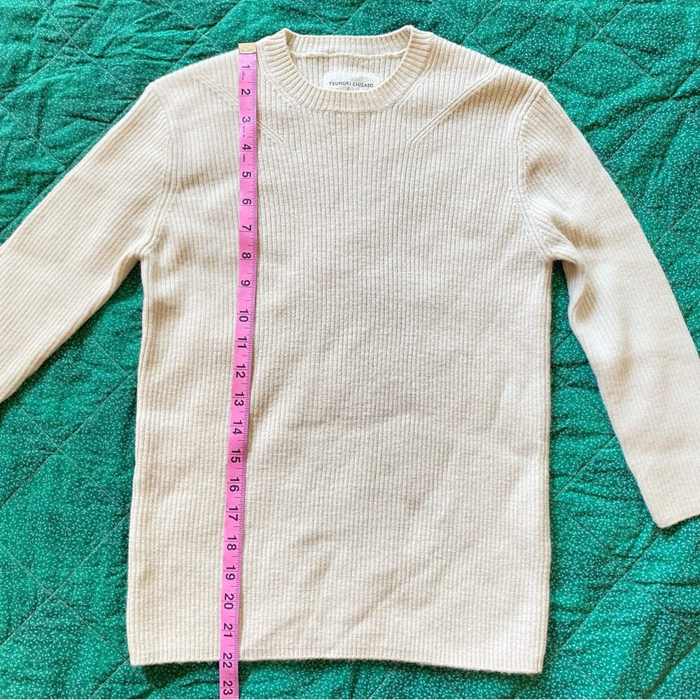 Tsumori Chisato 1/2 sleeve knit crewneck sweater -  100% wool - Picture 14 of 14